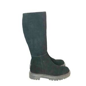 Anthropologie Splendid Amalia Knee High Lug Black Boots Women 11M NEW